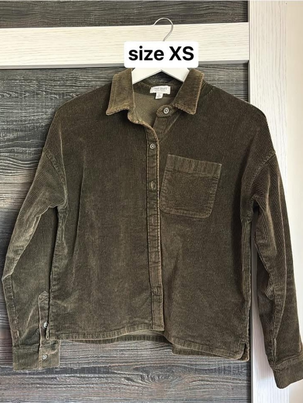 True Craft Olive Green Corduroy Jacket